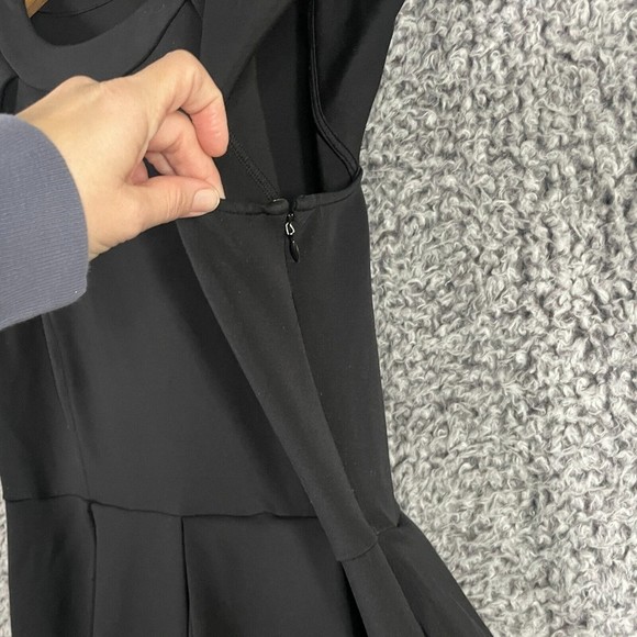 CYNTHIA Rowley Cocktail Dress Fit and Flare Black Cap Sleeve Side Zip Women's XL - Picture 6 of 10